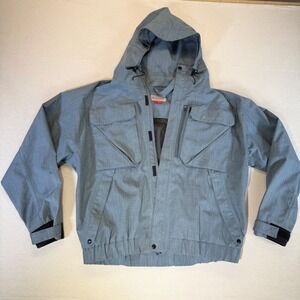 Redington Mens Fly Fishing Wading Jacket Blue Grey Hooded Waterproof XL RN118594